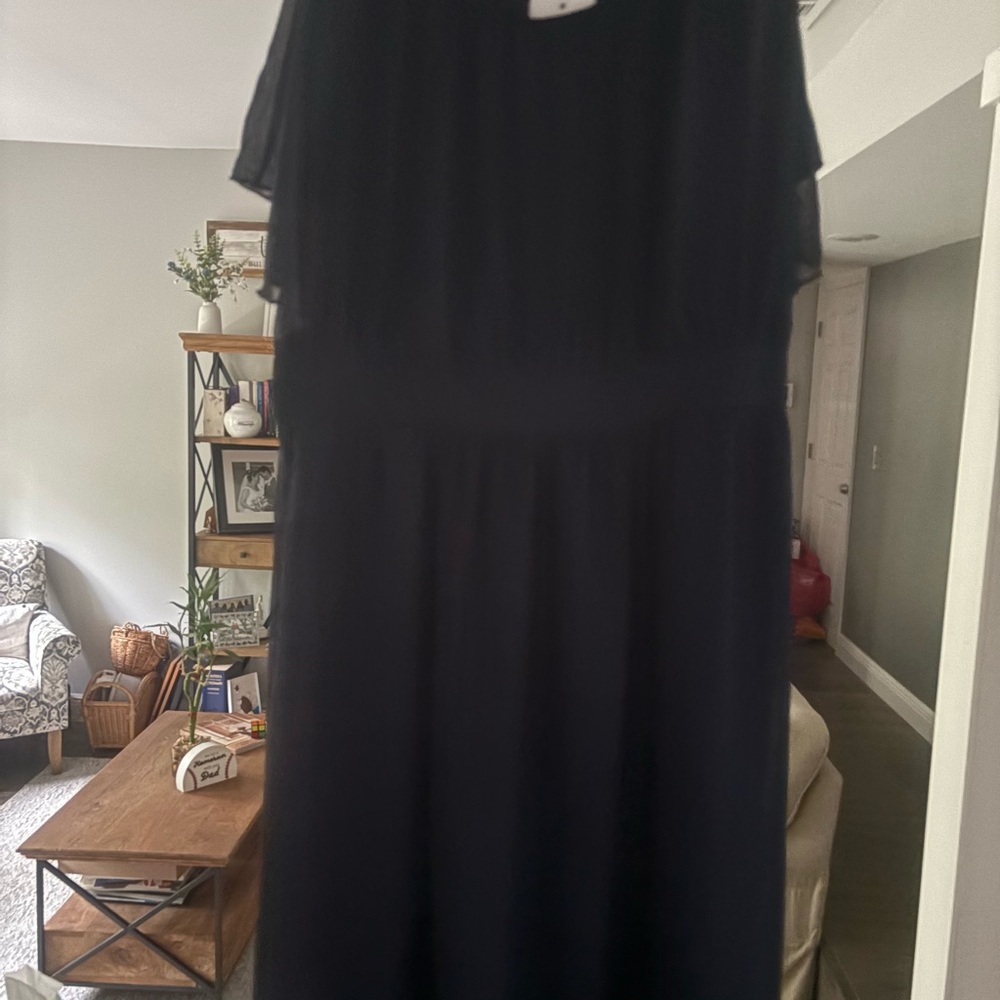 BloomChic Black Sleeveless A-Line Maxi Dress